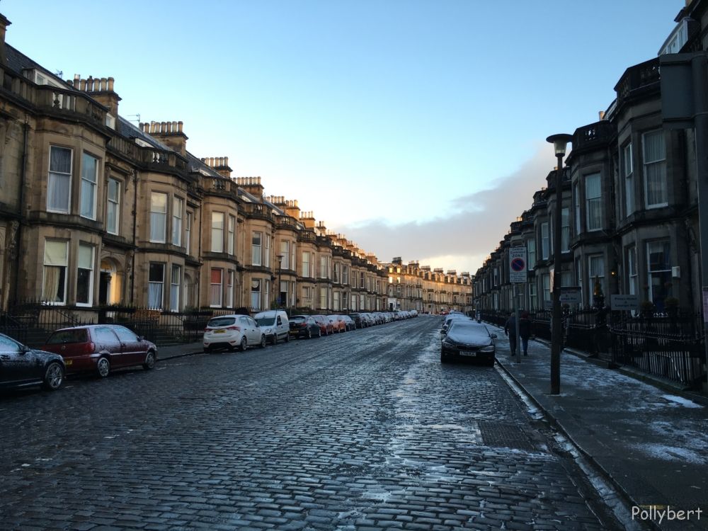 typical Georgian houses and the street where the Lairg hotel was @Edinburgh, Scotland