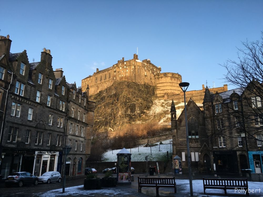 Edinburgh Castle seen from the Grassmarket @Edinburgh, Soctland