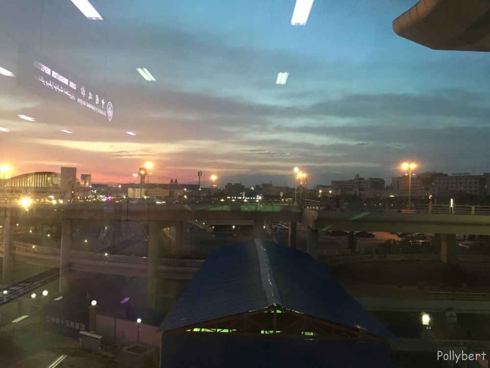sunrise at the airport Urumqi