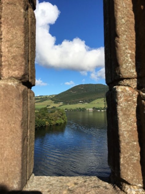 view on Loch Ness from Urquhart Castle