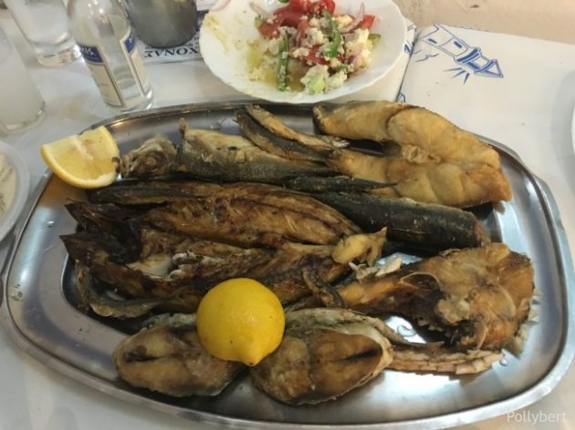 grilled fish variety, came in close second behind the worst dinner of the week @Naoussa