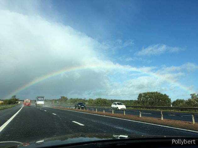 Rainbow over the highway